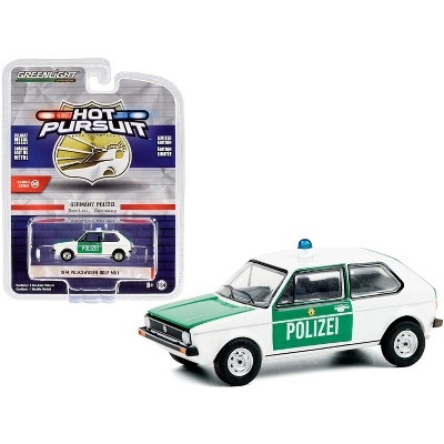 1974 Volkswagen Golf Mk1 "Polizei" Berlin (Germany) Police Car White & Green "Hot Pursuit" 1/64 Diecast Model Car by Greenlight