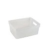 Simplify 3pk Small Glitter Totes Clear: Decorative Plastic Storage Bins, No Assembly, 0.15 Volume Capacity - 2 of 4