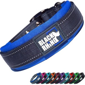 Black Rhino Ultra Soft Neoprene Padded Dog Collar - X Large - Black - 1 of 4