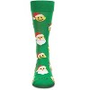 Memoi Men's Smiley Face Santa Holiday Novelty Crew Socks Green 10-13 - 2 of 4