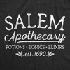 Mens Salem Apothecary T Shirt Funny Halloween Witch Graphic Novelty Tee - Crazy Dog Men's T Shirt - 2 of 4