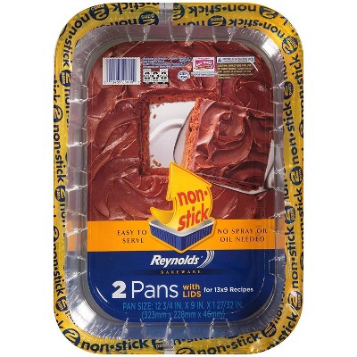 Reynolds Disposable Bakeware cake Pan with Lids - 2ct