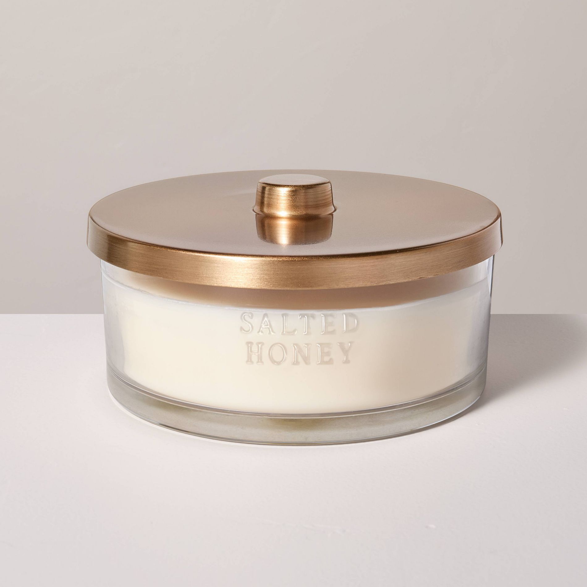 5 Wick Glass Salted Honey Jar Candle 34oz - Hearth & Hand™ with Magnolia