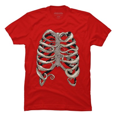 Men's Design By Humans Your Rib Is an Octopus By huebucket T-Shirt