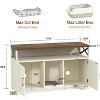 Cat Litter Box Enclosure for 2 Cats, 47" Double Hidden Cat Washroom with Scratch Pad - 3 of 4