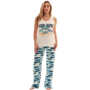Just Love Womens Tank & Pant Cute Pajama Set - Ribbed PJ Sets Sleepwear Loungewear - 1 of 3