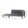 FIONECA Right Corner Bench with Coffee Table, Outdoor Patio Seating Set, Dark Grey Finish - 3 of 4