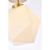 Elegant Lighting Lawrence 1 light brass and white glass flush mount - 4 of 4