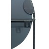 Storied Home Round Floating Metal Framed Wall Mirror with Shelf, Black - 3 of 4