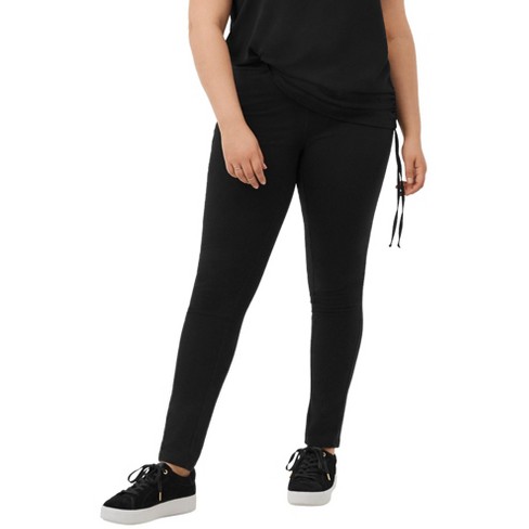Ellos Women's Plus Size Skinny Knit Pants - 30/32, Black : Target