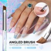 4Pcs Nail Art Clean Up Brushes - Flat/Oval/Angled/Carved - 4 of 4