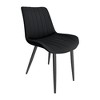 Sapphtopaz Modern Dining Chairs with Wave Pattern PU Upholstered Armless Kitchen Chair with Metal Leg Dining Room Chair for Dining Room - 2 of 4