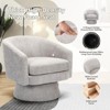 Swivel Accent Chair, 360° Chenille Swivel Lounge Reading Chair,Modern Single Sofa Lounge Armchair Club Chair with Storage Space - 4 of 4