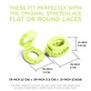 The Original Stretchlace Shoelace Knot Clips – Neon Green Shoe Lace Bow Holder Accessory (3 Pair) - 3 of 4
