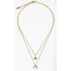 Hollywood Sensation Moon and Star Layered Necklace 14.5 Inches Gold - 4 of 4