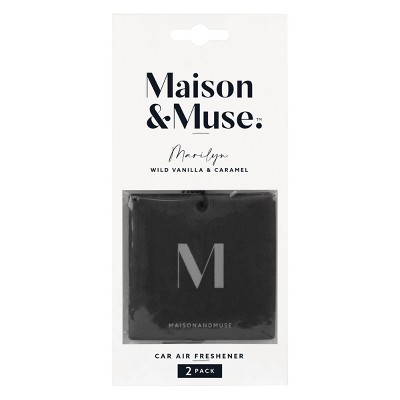 Maison&Muse 2pk Car Air Fresheners Wild Vanilla and Caramel