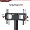 GlasFlength TV Stands and Consoles Modern Swivel Media Console with Height Adjustable Design and Tempered Glass Shelves, Black, 43.3"*15.7"*49.2" - 3 of 4