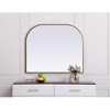 Elegant Lighting Metal Frame Arch Mirror 40x34 Inch in Brass - 2 of 4