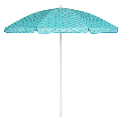 Picnic Time 5.5' Mermaid Tilt with Carry Bag Compact Umbrella