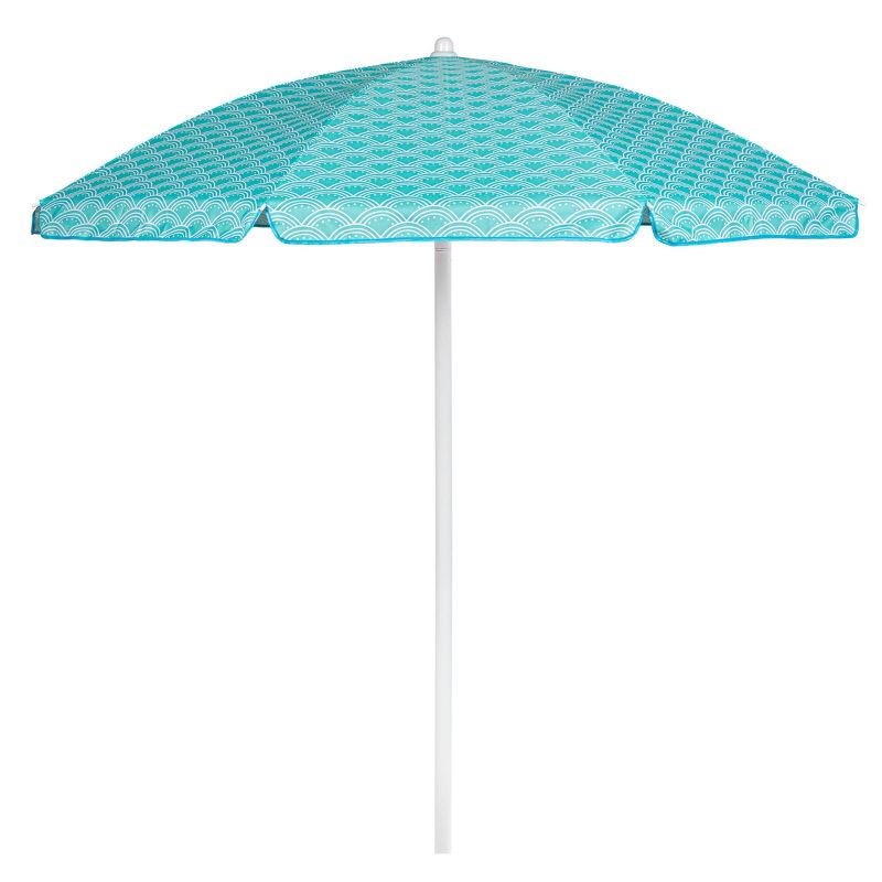 Picnic Time 5.5&#39; Mermaid Beach Compact Umbrella - Teal, 1 of 15