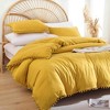 BAGOKIE 3-Piece Bed in a Bag Comforter Set with Pom Fringe - 2 of 4