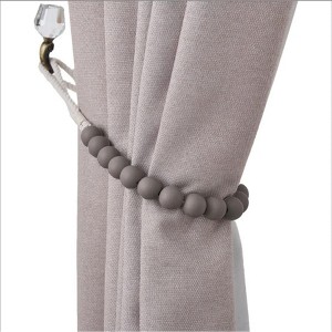 Chic Wooden Bead Curtain Tieback (set of 2) - Tree City - 1 of 3