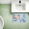 Stupell Industries Brushstroke Sea Life on Stripes Printed Plush Bathroom Floor Mat, design by Paul Brent - 3 of 4