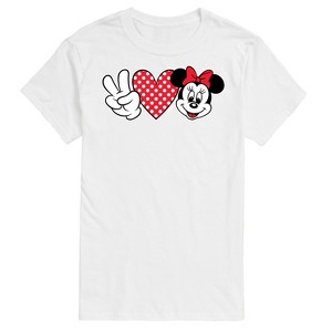 Men's - Disney - Peace Love Minnie Short Sleeve Graphic T-Shirt - 1 of 4