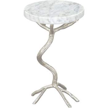 Kanaan Side Table Marble White - ZM Home