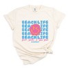 S.W.Smiley Beach Life Smiley Face - Womens Garment Dyed Tee - 3 of 3