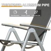 SKRAN 2-Pcs Adjustable Patio Folding Chairs,Aluminium Frame Reclining Sling Lawn Chairs,Textilene Fabric,No Assembly Required,For Outdoor, Camping - 4 of 4
