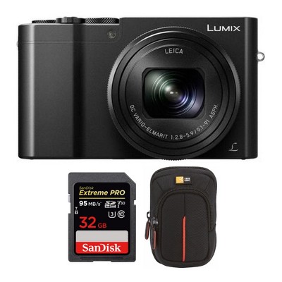 Panasonic LUMIX DMC-ZS100 Digital Camera (Black) with 32GB Memory Card Bundle