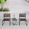 NicBex Outdoor Dining Table Set Wooden Coffee Table with Loveseat & Chairs,Wicker Patio Furniture Set for Garden, Backyard, Porch - 3 of 4