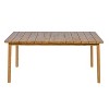 Christopher Knight Home Ulric Outdoor Rustic Acacia Wood Dining Table with Slat Paneling - 4 of 4