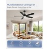 Arceso 2 Pack 52" Black Modern Ceiling Fan with Light and Remote Control, DC Motor, 6-Speed, Timer for Indoor - 2 of 4