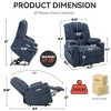 Large Chenille Power Lift Recliner Chair with Massage and Heat for Elderly, Dual USB (A & C) Ports and 2 Steel Cup Holders - 2 of 4