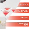 D'Eco Unbreakable Martini Glasses (4pk, 9 oz Tritan Glassware) Reusable Glasses- Great for Galentine's Day - Valentine's Day Gift Idea - 2 of 4