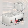 Commercial Food Warmer,1200W Electric Steam Table, Professional Countertop Stainless Steel Buffet Bain Marie,86-185°F Temp Control - 3 of 4