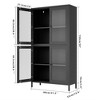 Whizmax Metal Storage Cabinet, 59" Tall Display Cabinet with 4 Glass Door, Kitchen Pantry Cabinet, Glass Storage Cabinet for Home Office - 4 of 4