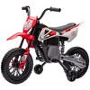 Qaba Kids Motorcycle with Twist Grip Throttle, 12V Electric Motorcycle with Training Wheels, Rear Suspension, Music for Aged 3-6 Years - 4 of 4