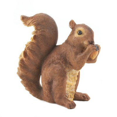 6.75" Polyresin Nibbling Squirrel Garden Statue Brown - Zingz & Thingz