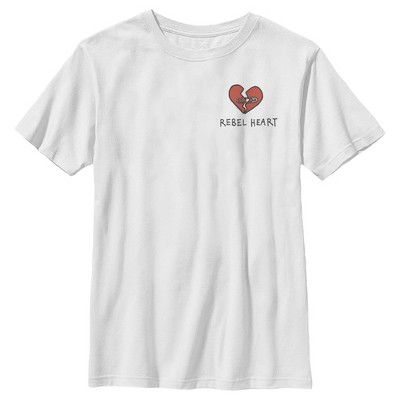 Boy's Cruella Rebel Heart T-shirt - White - Medium : Target