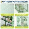 Greenhouses for Outdoors with Wire Shelves, Portable Greenhouse with Roll-up Zipper Door, Walk-in Green Houses for Seedling Flowers Growing - 4 of 4
