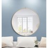 Elegant Lighting Metal frame Round Mirror with decorative hook 32 inch Brass finish - 3 of 4
