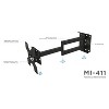 Mount-It! Full Motion TV Wall Mount | 25 Inch Long Extension Swing Arm Bracket For Single Stud Installation | VESA 100, 200 mm, 100 Lbs. Capacity - 3 of 4