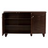 Winda 3-Door Entryway Shoe Storage Cabinet: Engineered Wood, Fixed Shelves - Baxton Studio - 3 of 4