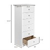 HDZNVF 6 Drawers Chest Dresser Clothes Storage Bedroom Furniture Cabinet, white - 2 of 4
