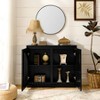 KWPZQEB Buffet Cabinet with Storage, Modern Storage Cabinet with 2 Doors, Accent Sideboard Buffet with 2 Outlet Holes for Kitchen, Living Room - 3 of 4