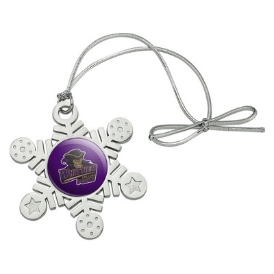 Whittier College Primary Logo Metal Snowflake Christmas Tree Holiday Ornament