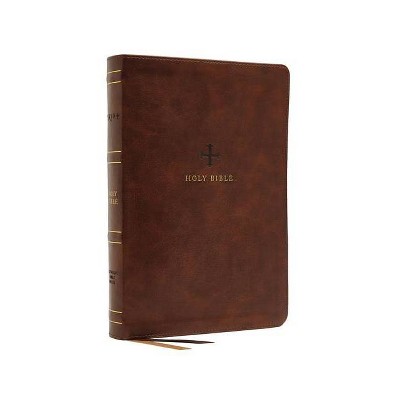 Nrsv, Catholic Bible, Standard Large Print, Leathersoft, Brown, Comfort Print - by  Catholic Bible Press (Leather Bound)